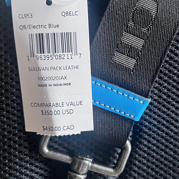 Coach Sullivan Pack Crossbody Mens Bag Electric Blue - Picture 10 of 10